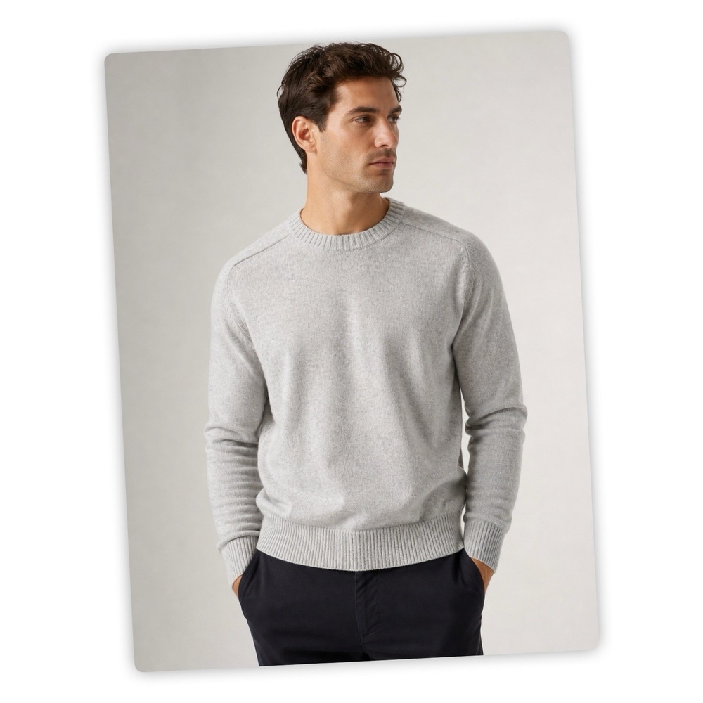 Everlane Cashmere Sweater Gray Crewneck Mens L Soft Knit NWOT